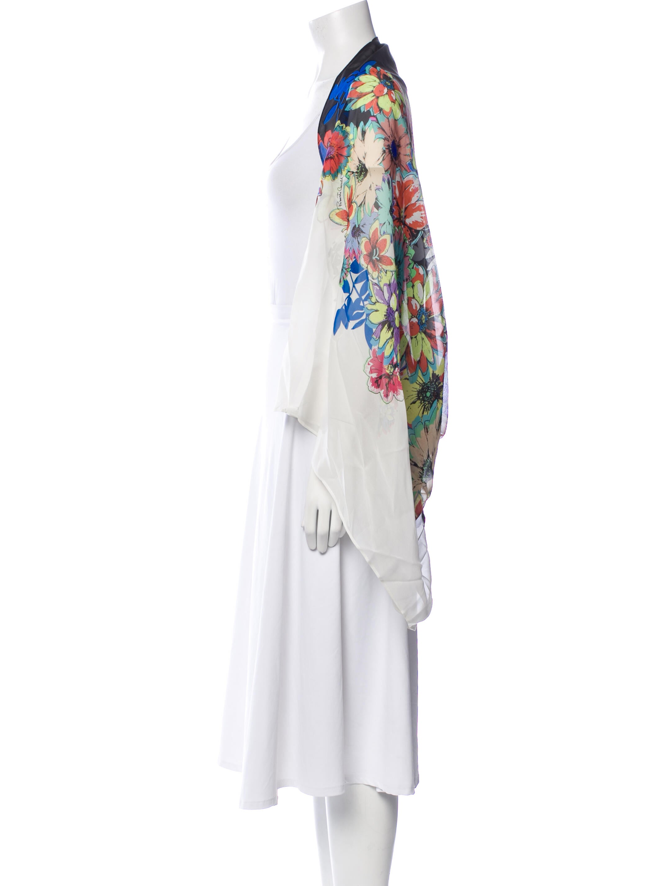 Roberto Cavalli Silk Printed Shawl