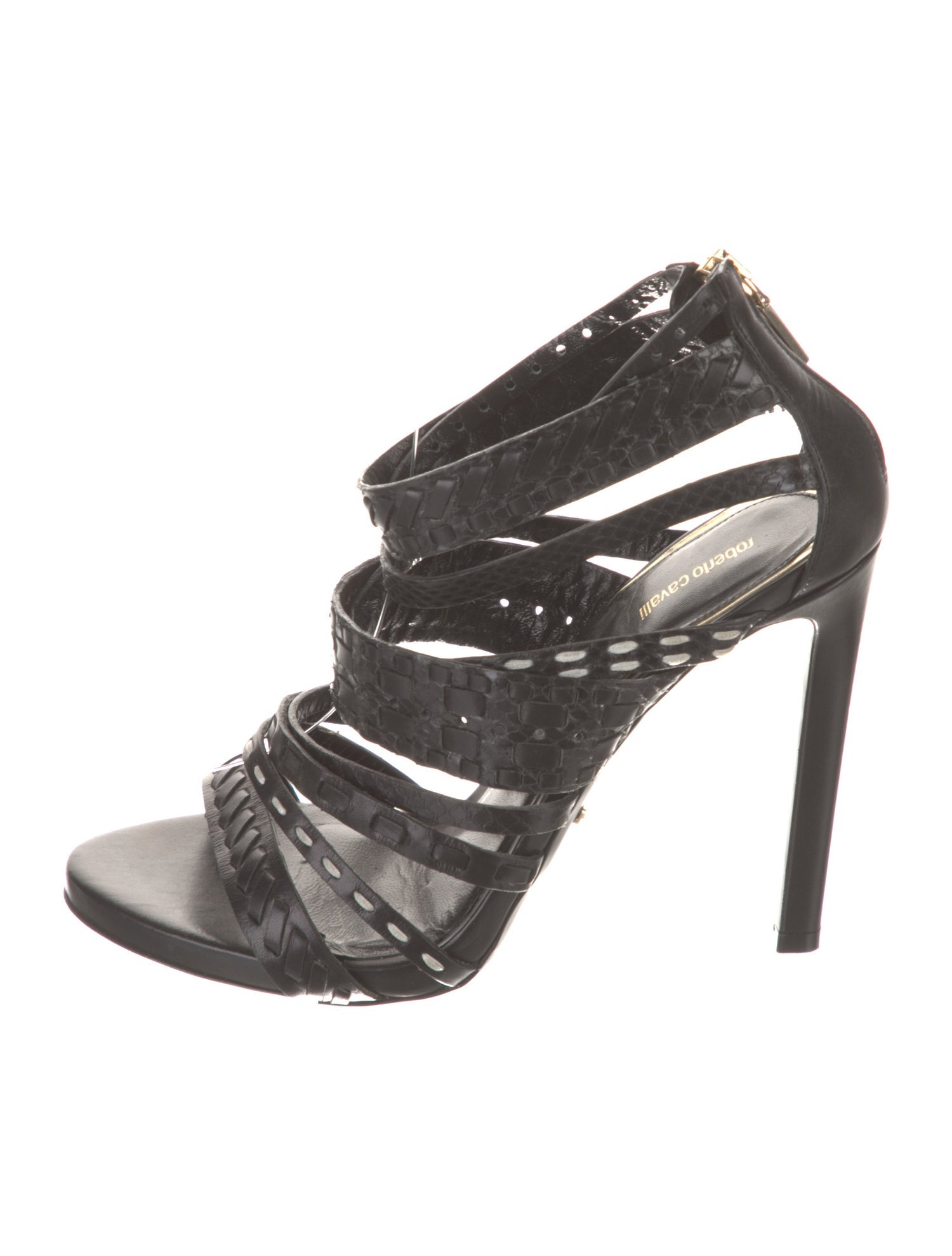 Roberto Cavalli Leather Gladiator Sandals