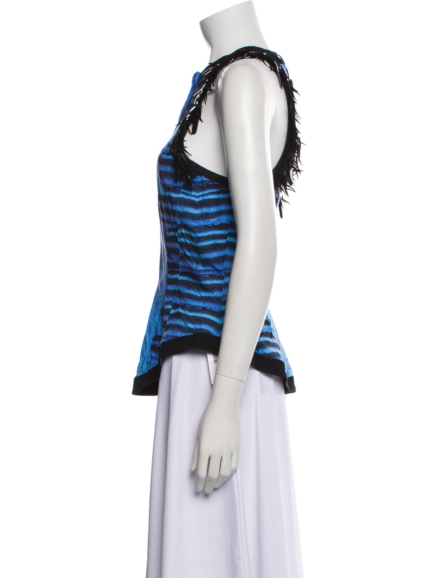 Roberto Cavalli Printed Crew Neck Top w/ Tags