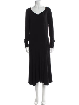Roberto Cavalli Cowl Neck Midi Length Dress