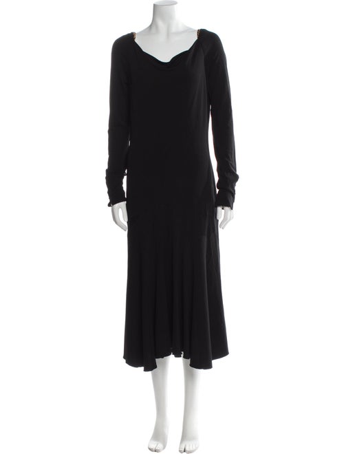 Roberto Cavalli Cowl Neck Midi Length Dress