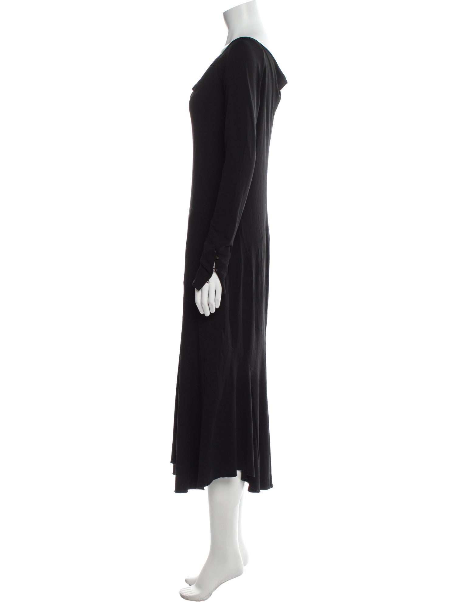 Roberto Cavalli Cowl Neck Midi Length Dress