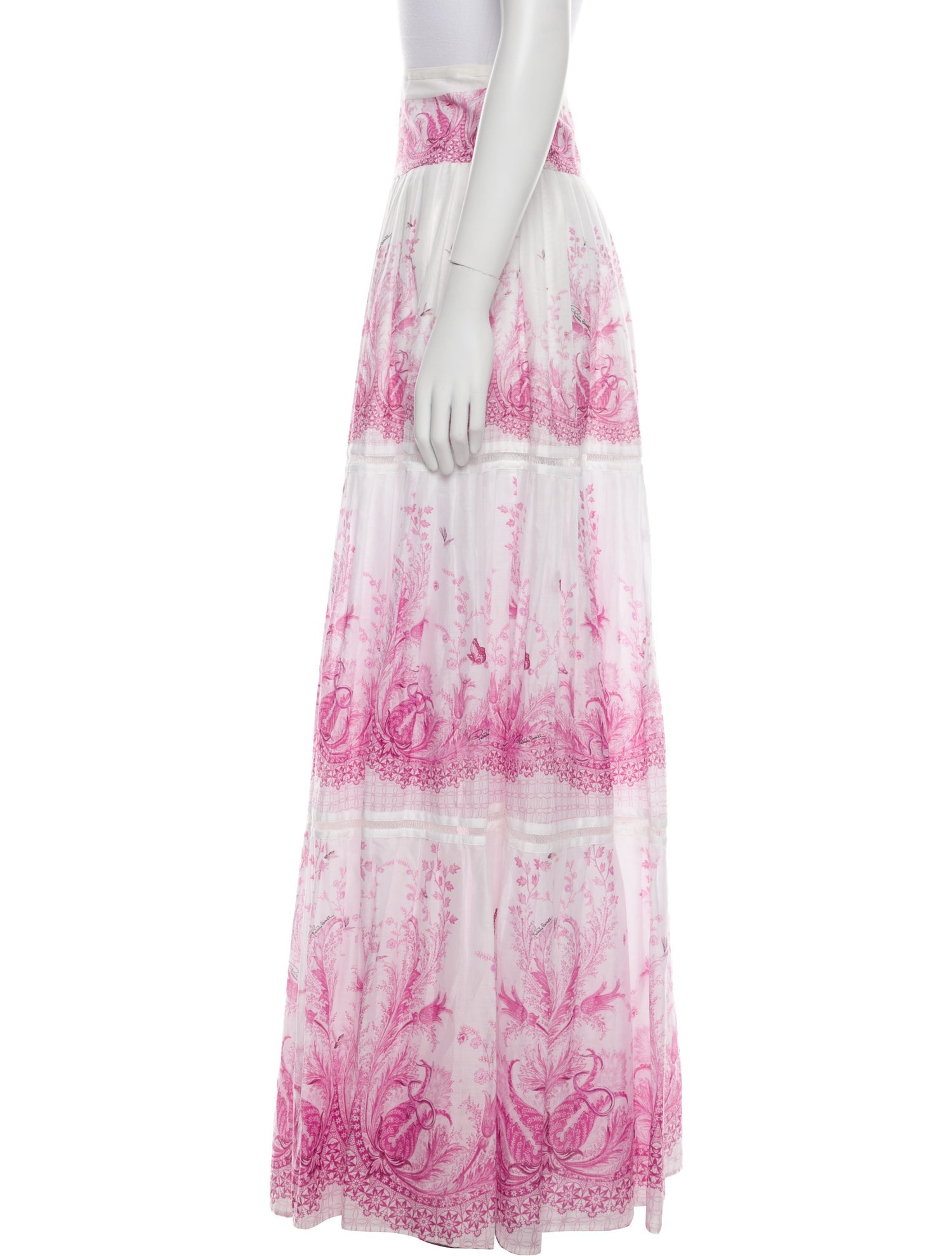 Roberto Cavalli Floral Print Long Skirt