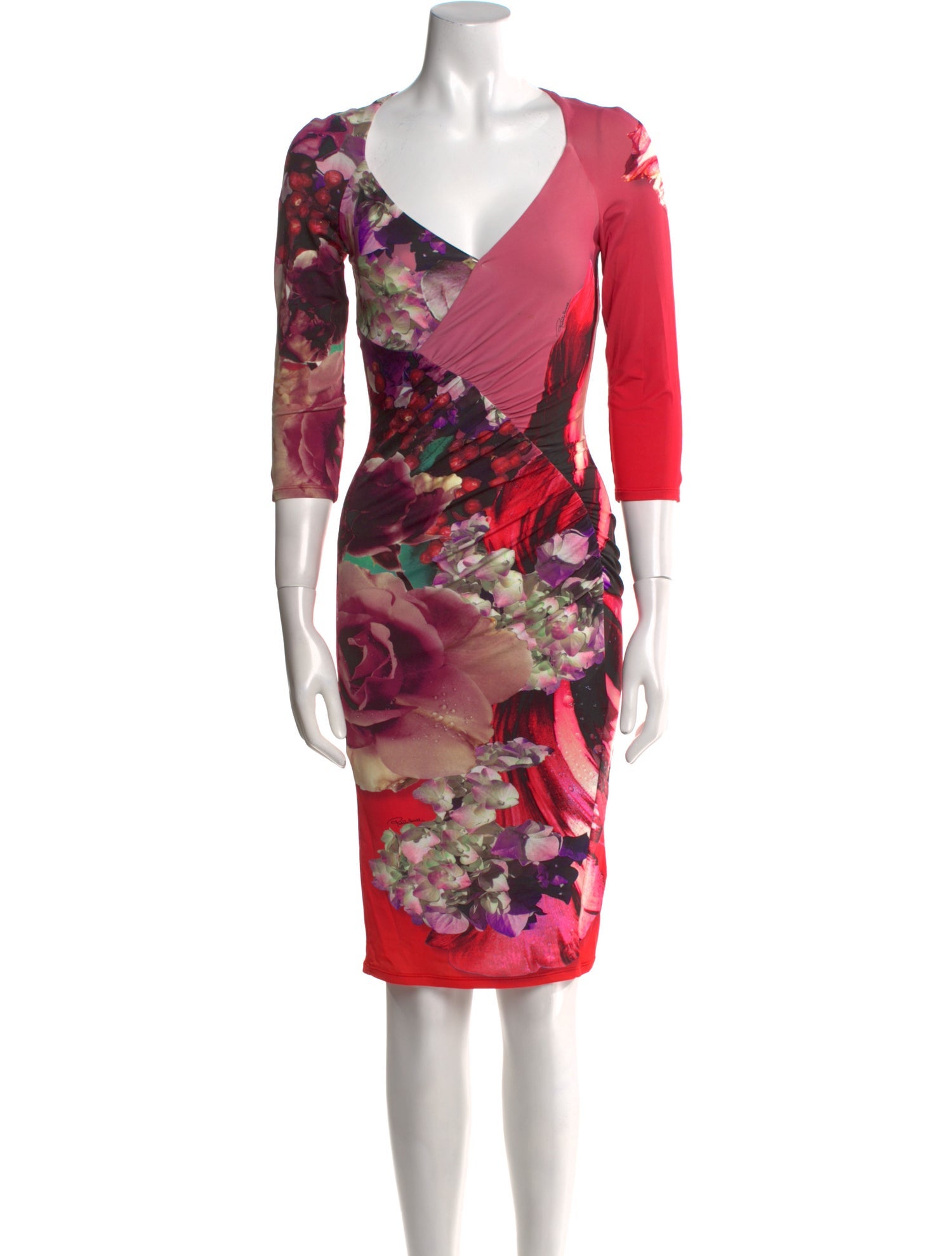 Roberto Cavalli Nylon Knee-Length Dress