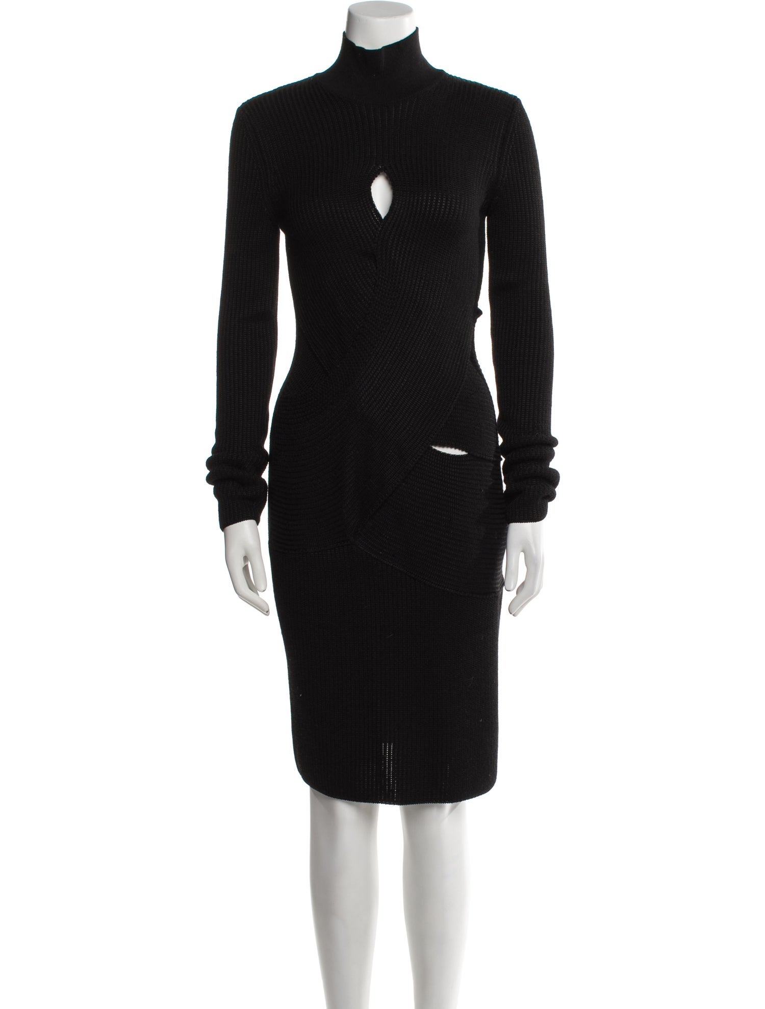 Roberto Cavalli Wool Knee-Length Dress