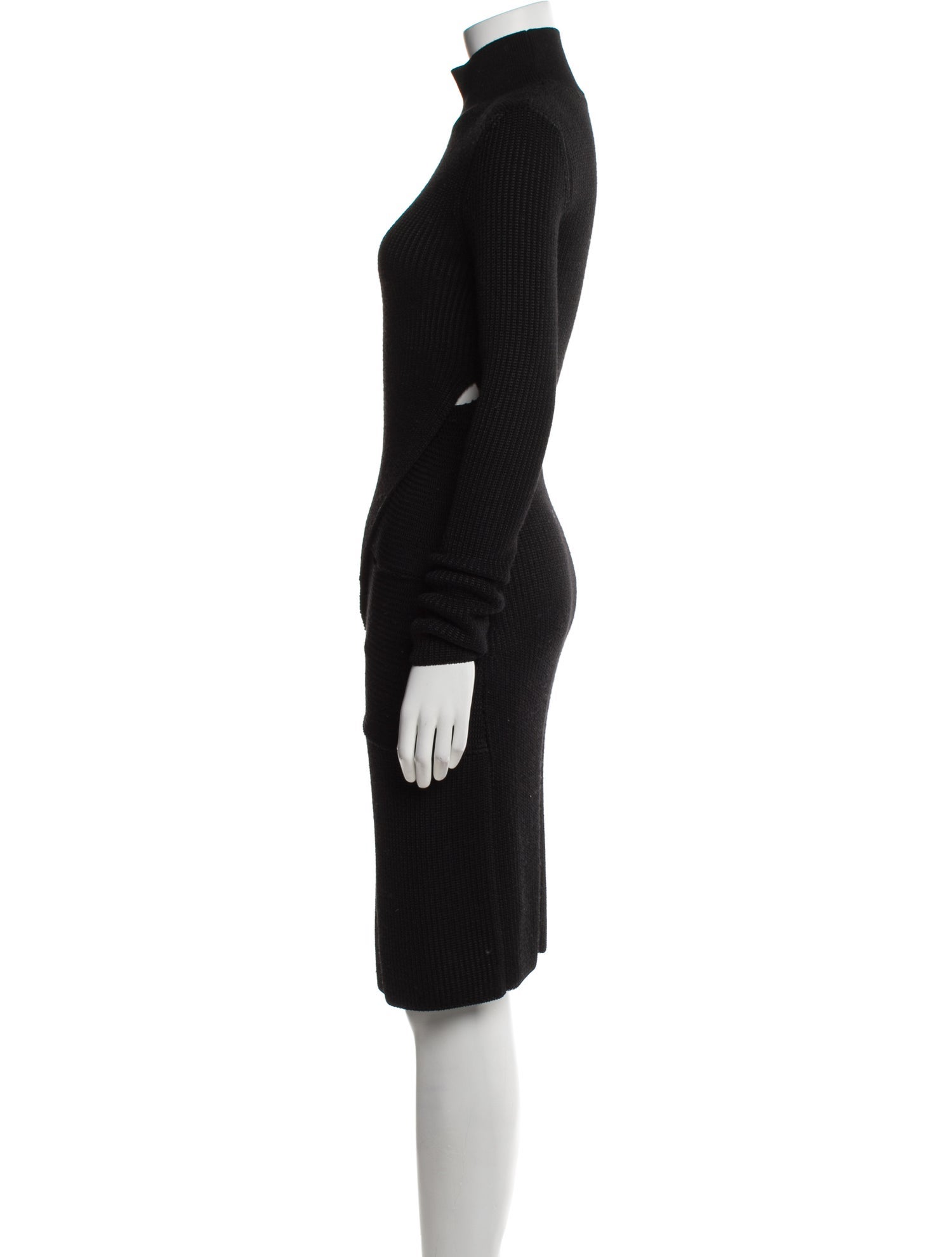 Roberto Cavalli Wool Knee-Length Dress