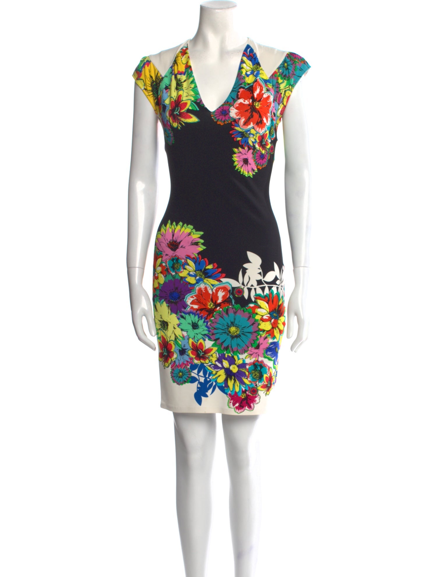 Roberto Cavalli Floral Print Mini Dress