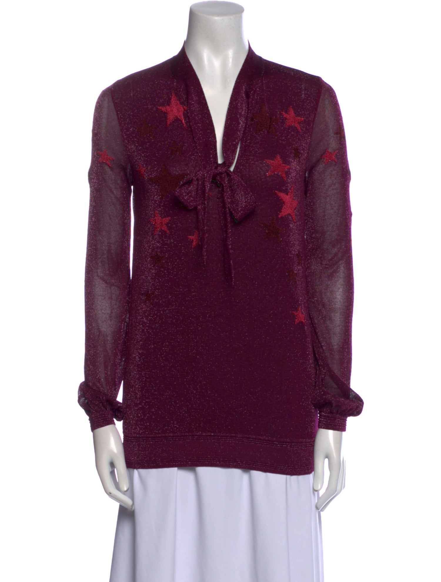 Roberto Cavalli Printed V-Neck Blouse