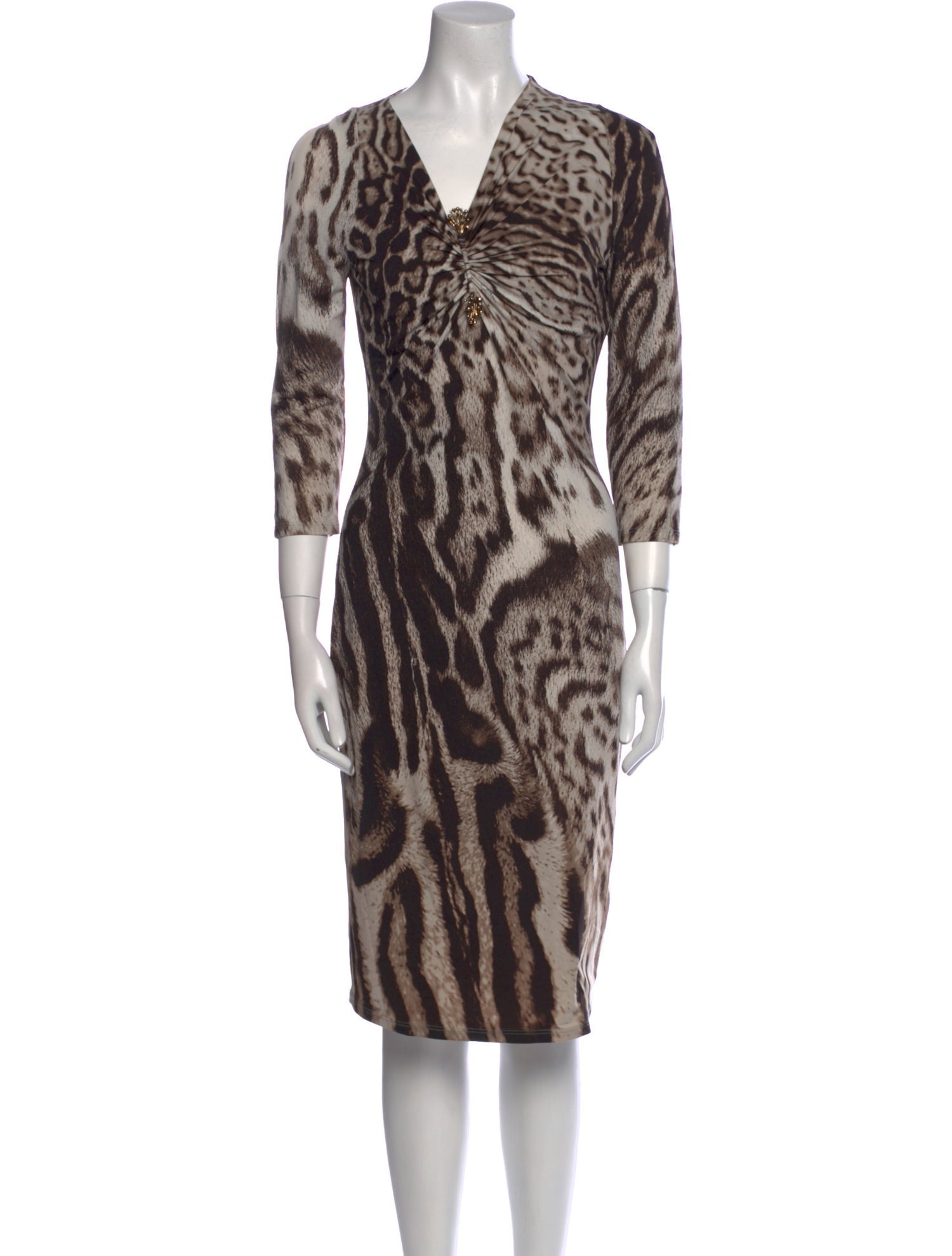 Roberto Cavalli Nylon Knee-Length Dress