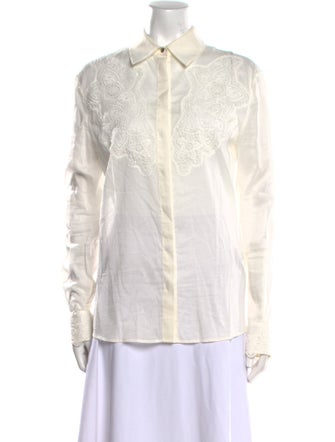 Roberto Cavalli Long Sleeve Button-Up Top