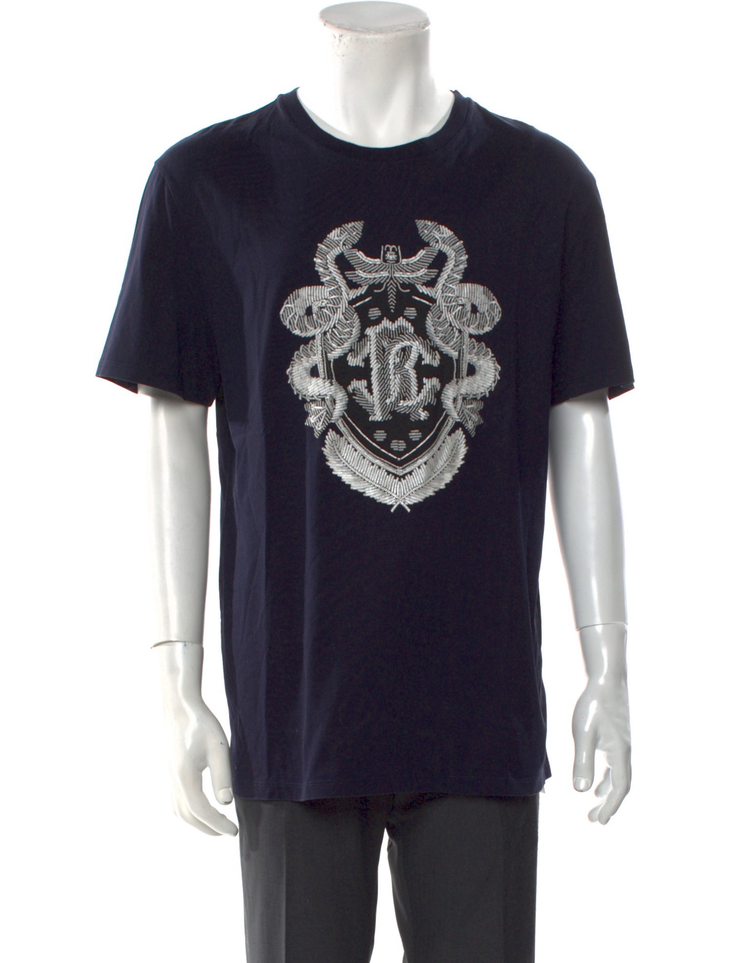 Roberto Cavalli Graphic Print Crew Neck T-Shirt