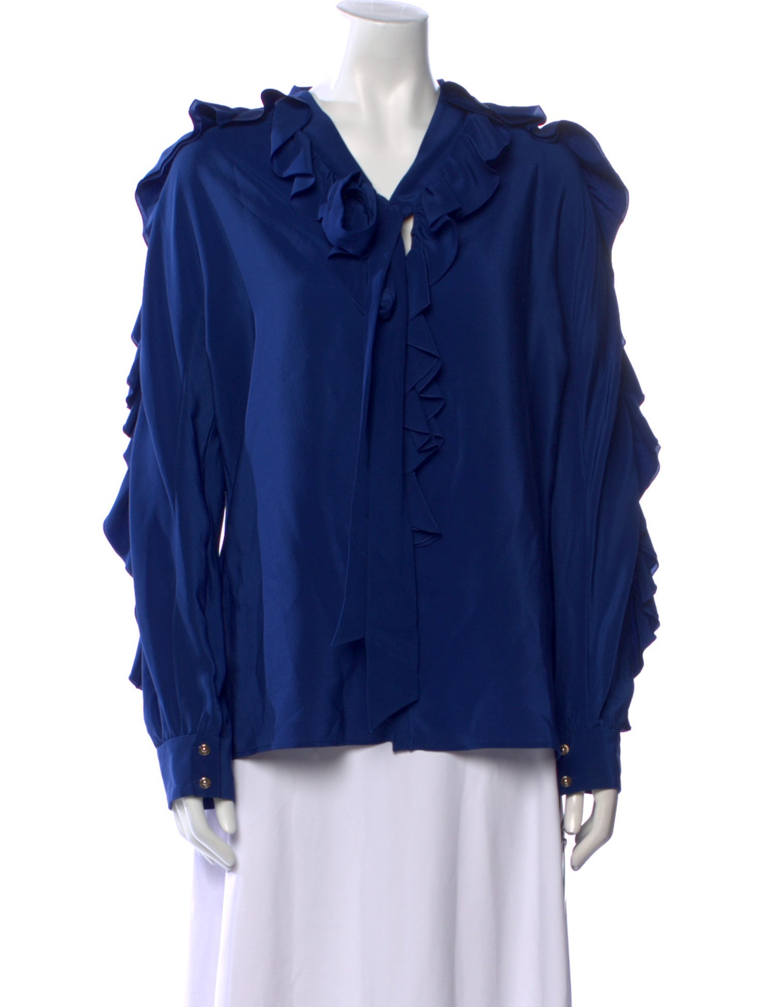 Roberto Cavalli Silk Long Sleeve Blouse