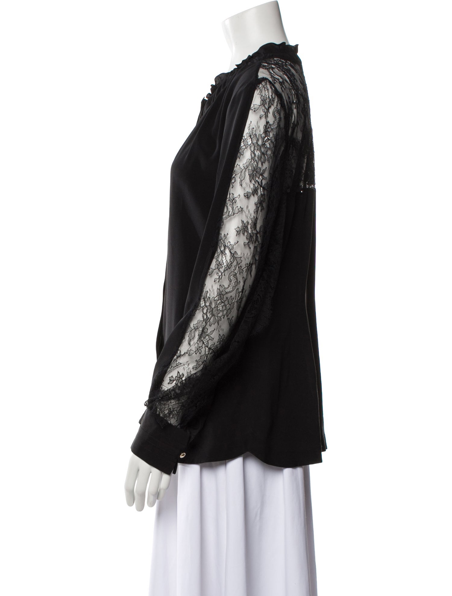 Roberto Cavalli Silk Crew Neck Blouse