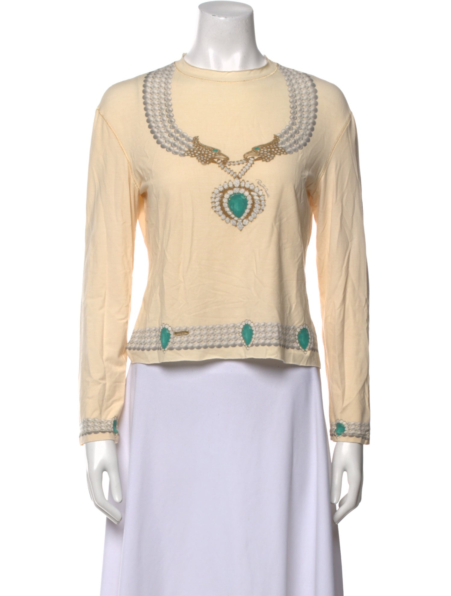 Roberto Cavalli Printed Crew Neck Sweatshirt