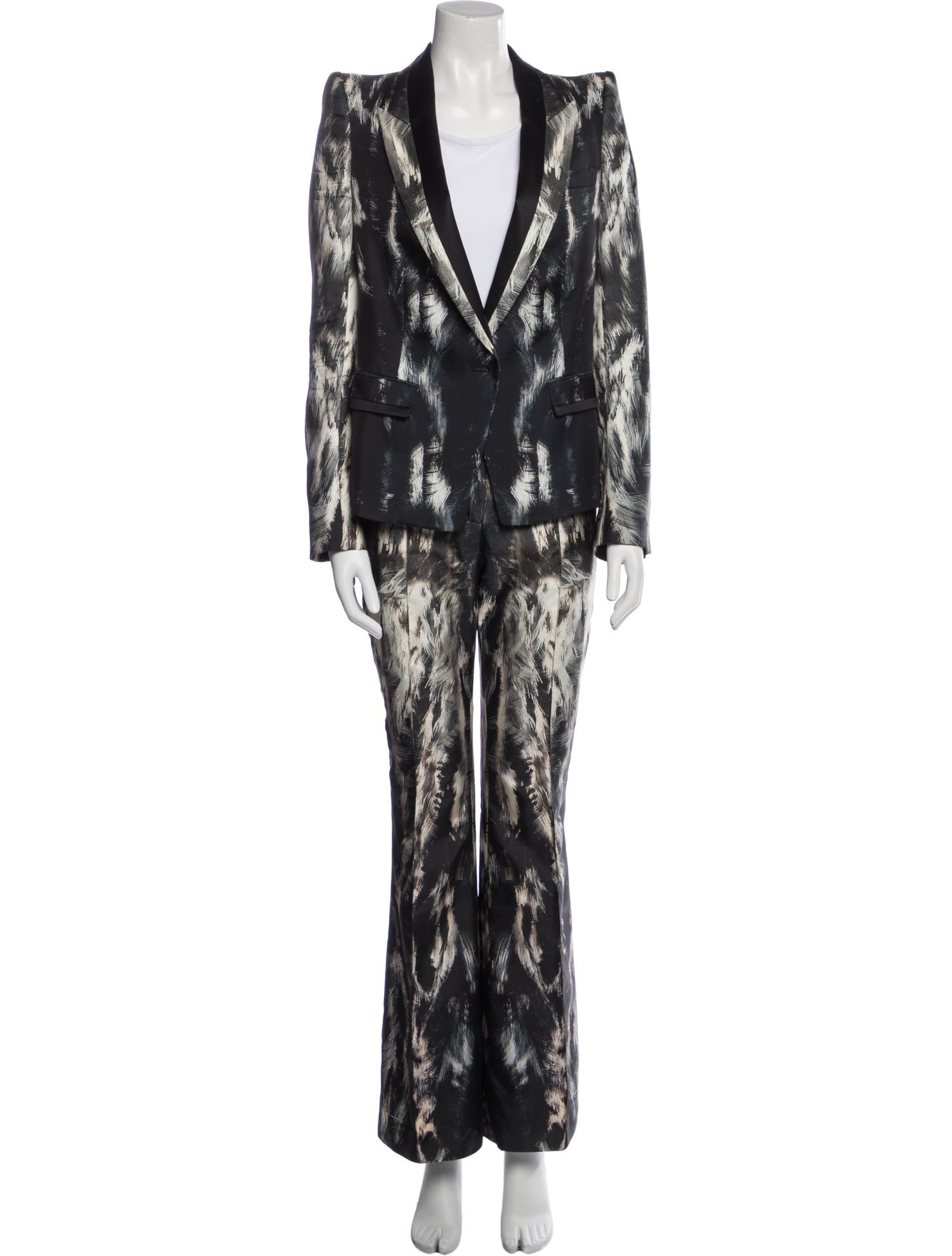 Roberto Cavalli Silk Printed Pantsuit