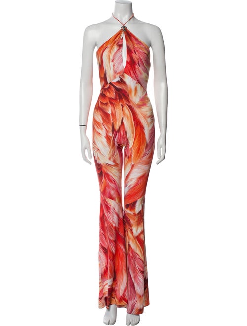 Roberto Cavalli Printed Halterneck Jumpsuit