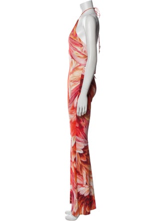 Roberto Cavalli Printed Halterneck Jumpsuit