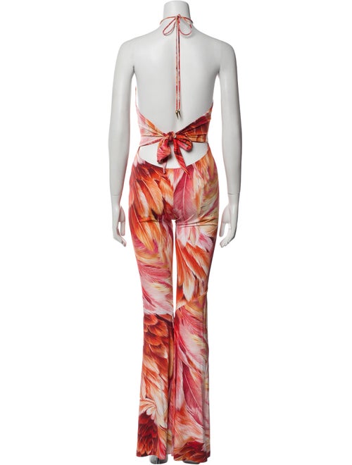 Roberto Cavalli Printed Halterneck Jumpsuit