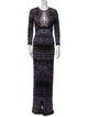 Roberto Cavalli Printed Long Dress