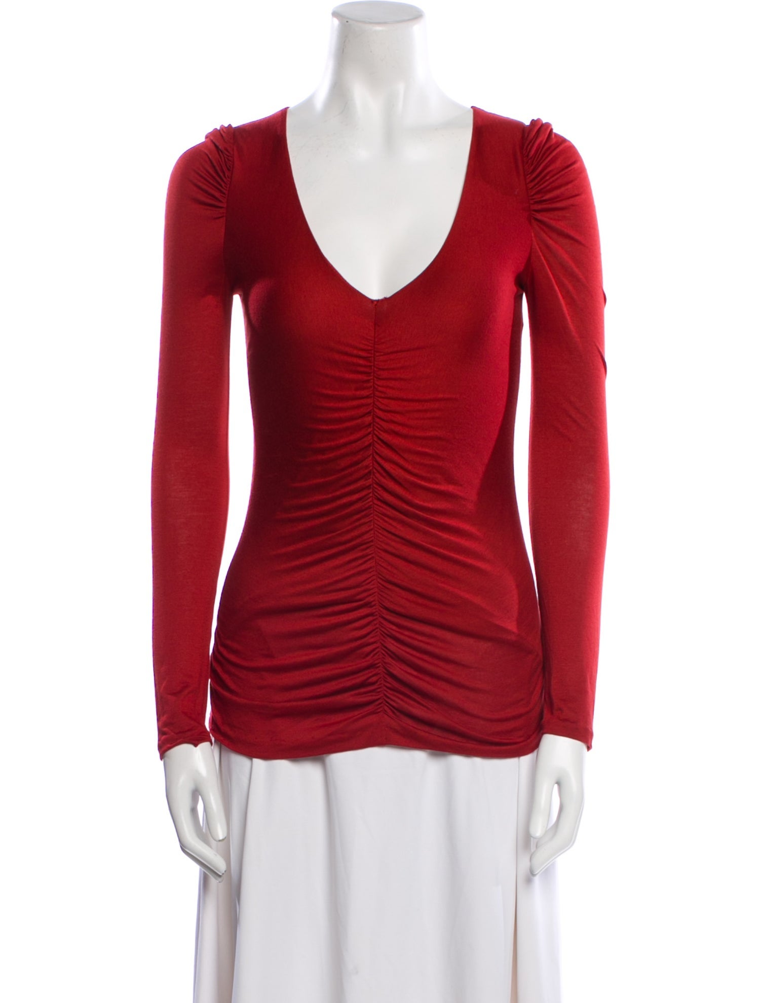 Roberto Cavalli V-Neck Long Sleeve Blouse