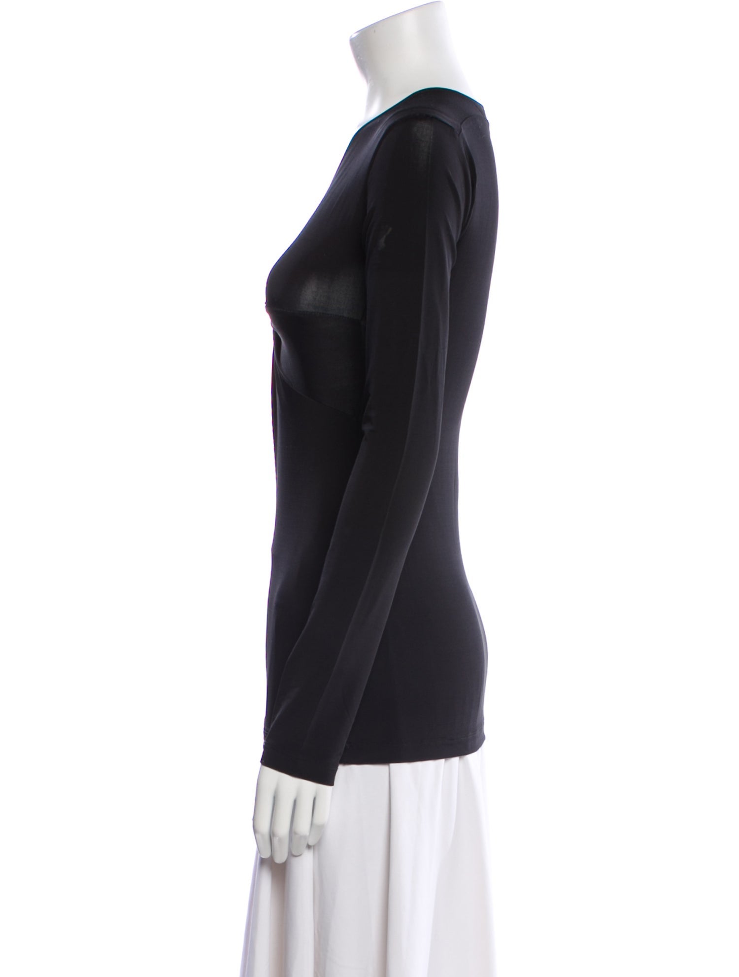 Roberto Cavalli Virgin Wool V-Neck Top
