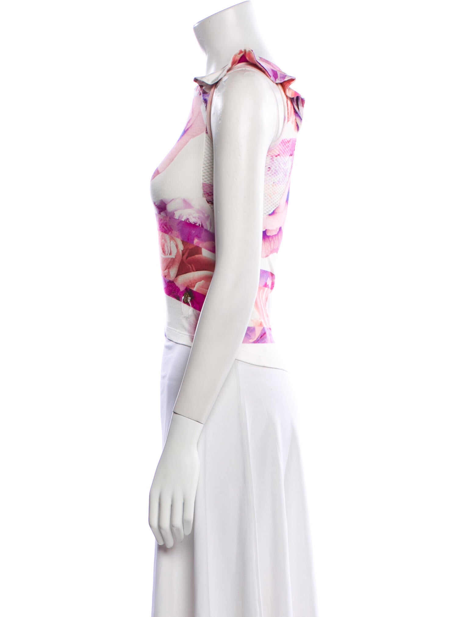 Roberto Cavalli Vintage Floral Print Crop Top