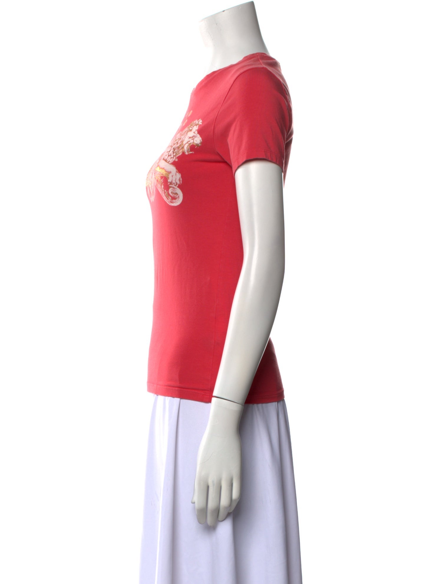 Roberto Cavalli Graphic Print Crew Neck T-Shirt