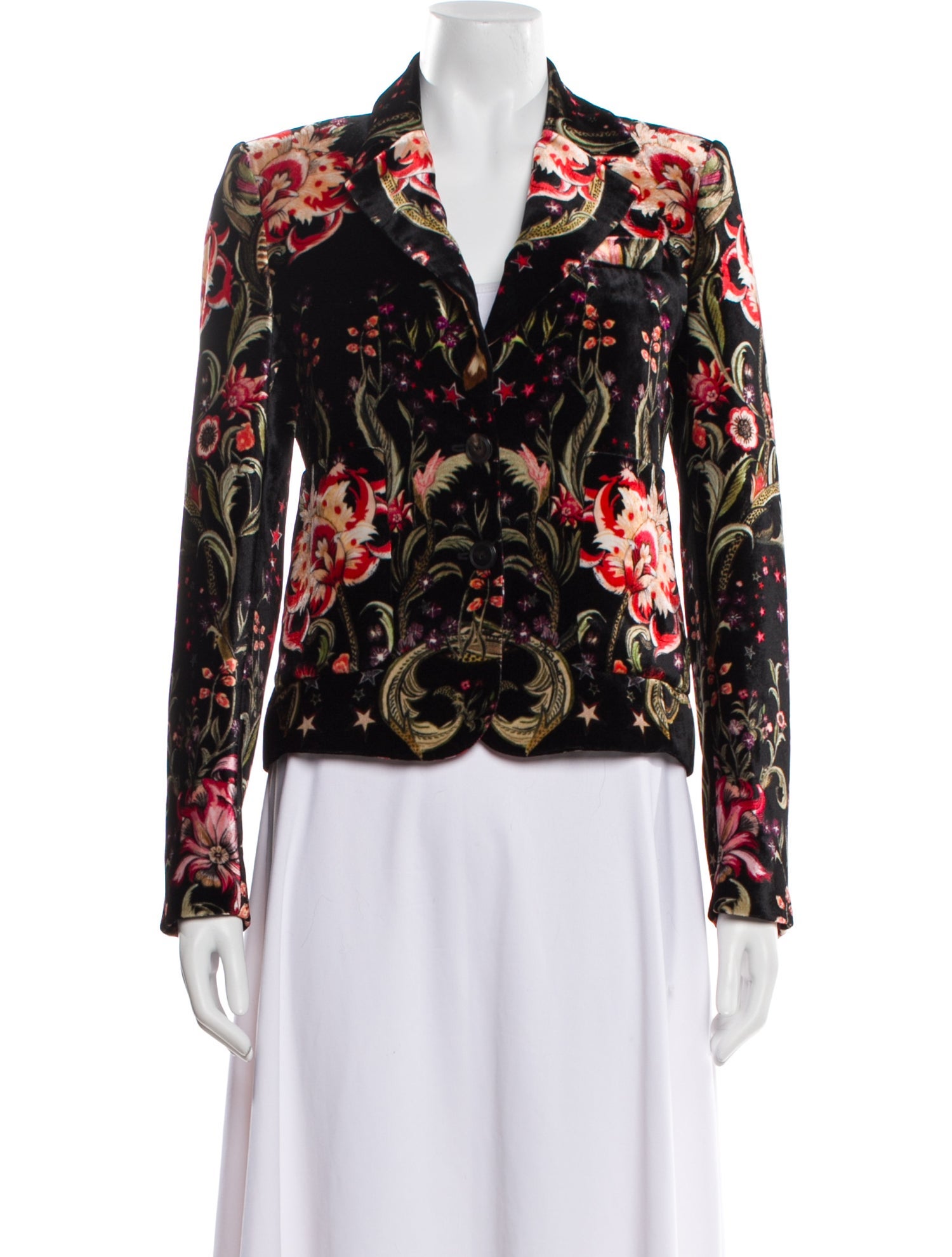 Roberto Cavalli Floral Print Blazer