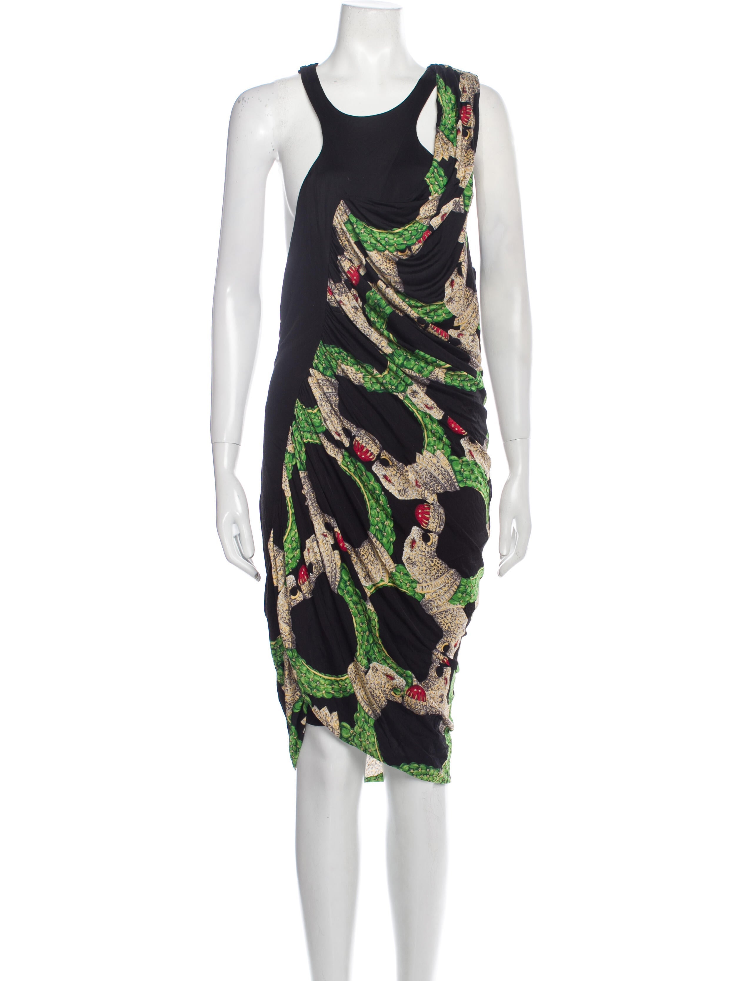 Roberto Cavalli Printed Knee-Length Dress w/ Tags