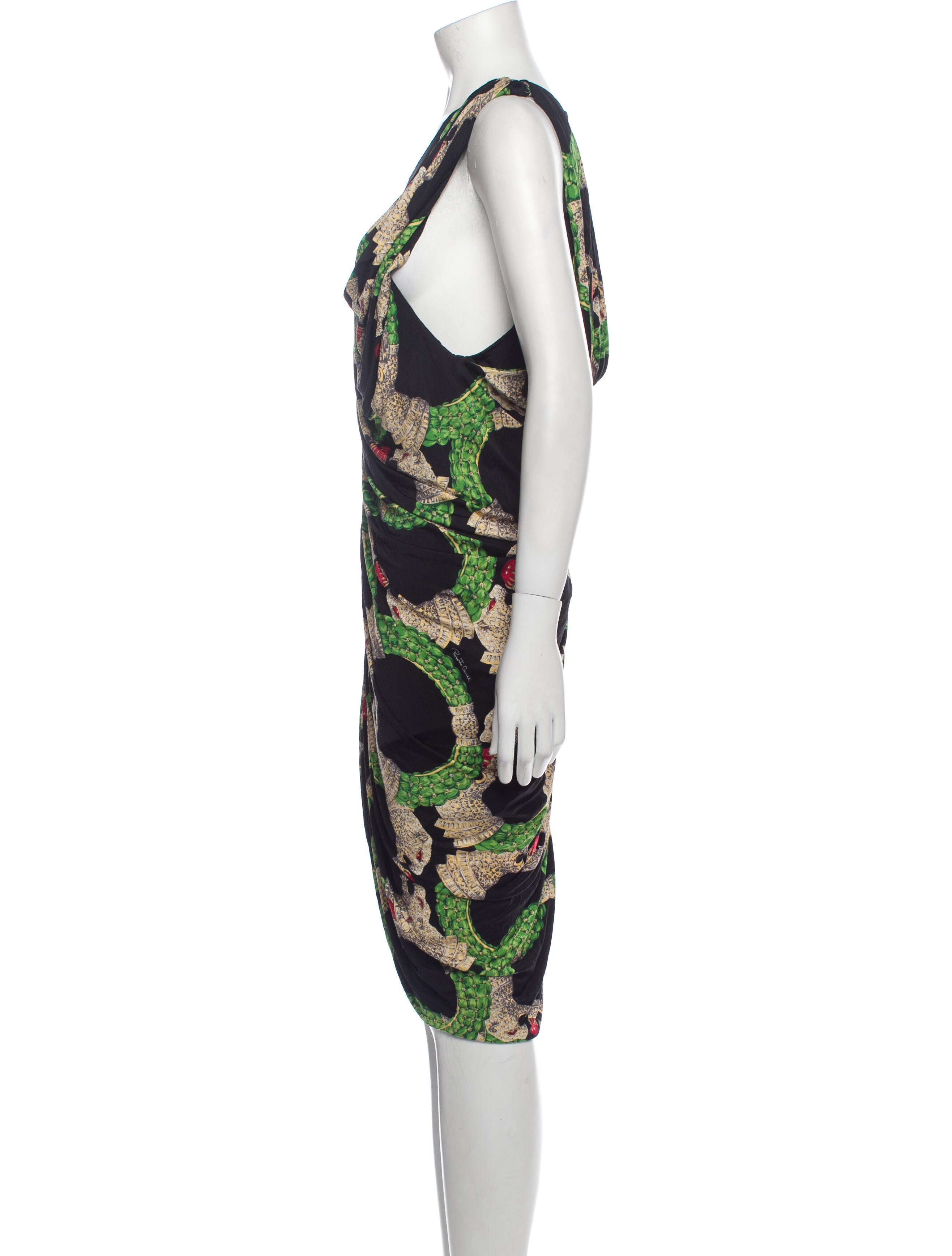 Roberto Cavalli Printed Knee-Length Dress w/ Tags