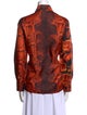 Roberto Cavalli Silk Printed Button-Up Top