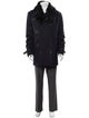 Roberto Cavalli Broadtail Trim Wool Peacoat