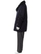 Roberto Cavalli Broadtail Trim Wool Peacoat