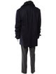 Roberto Cavalli Broadtail Trim Wool Peacoat