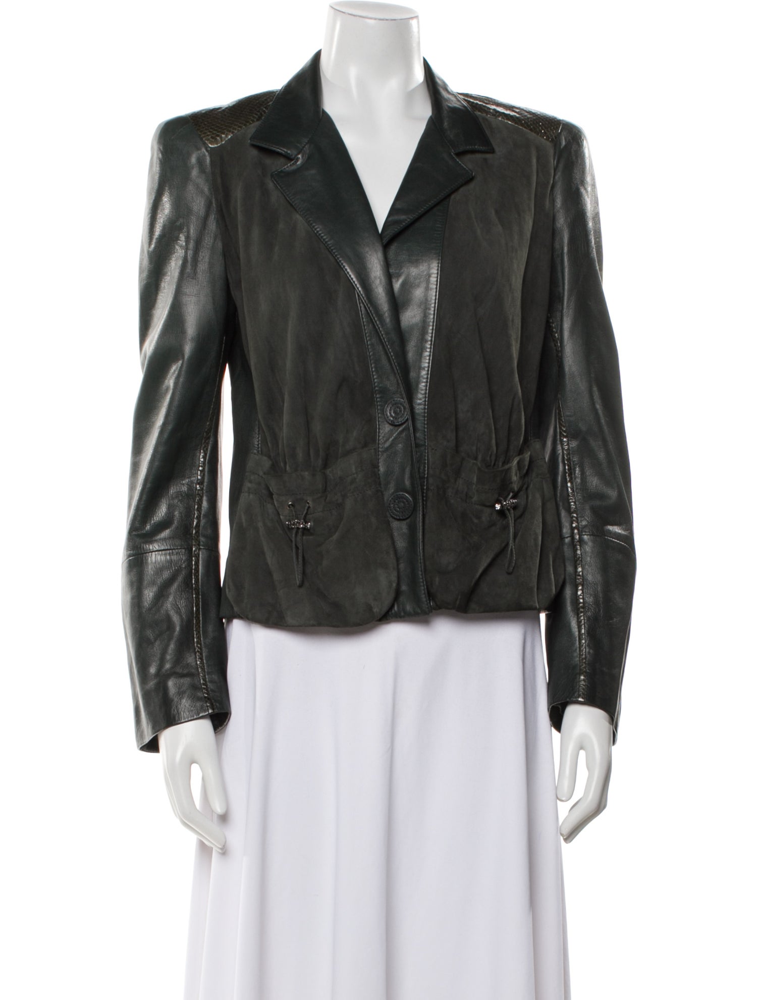 Roberto Cavalli Leather Blazer