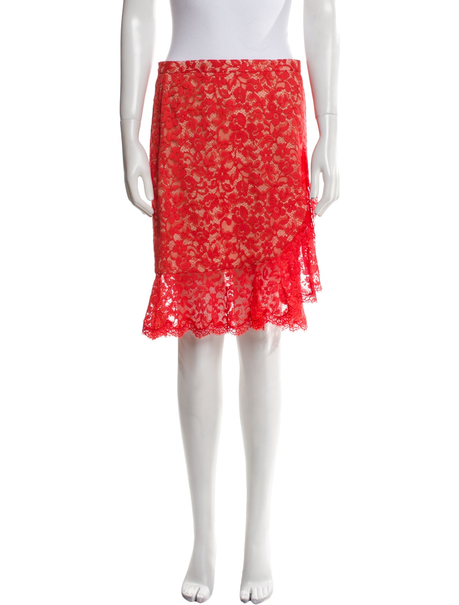 Roberto Cavalli Lace Pattern Knee-Length Skirt w/ Tags