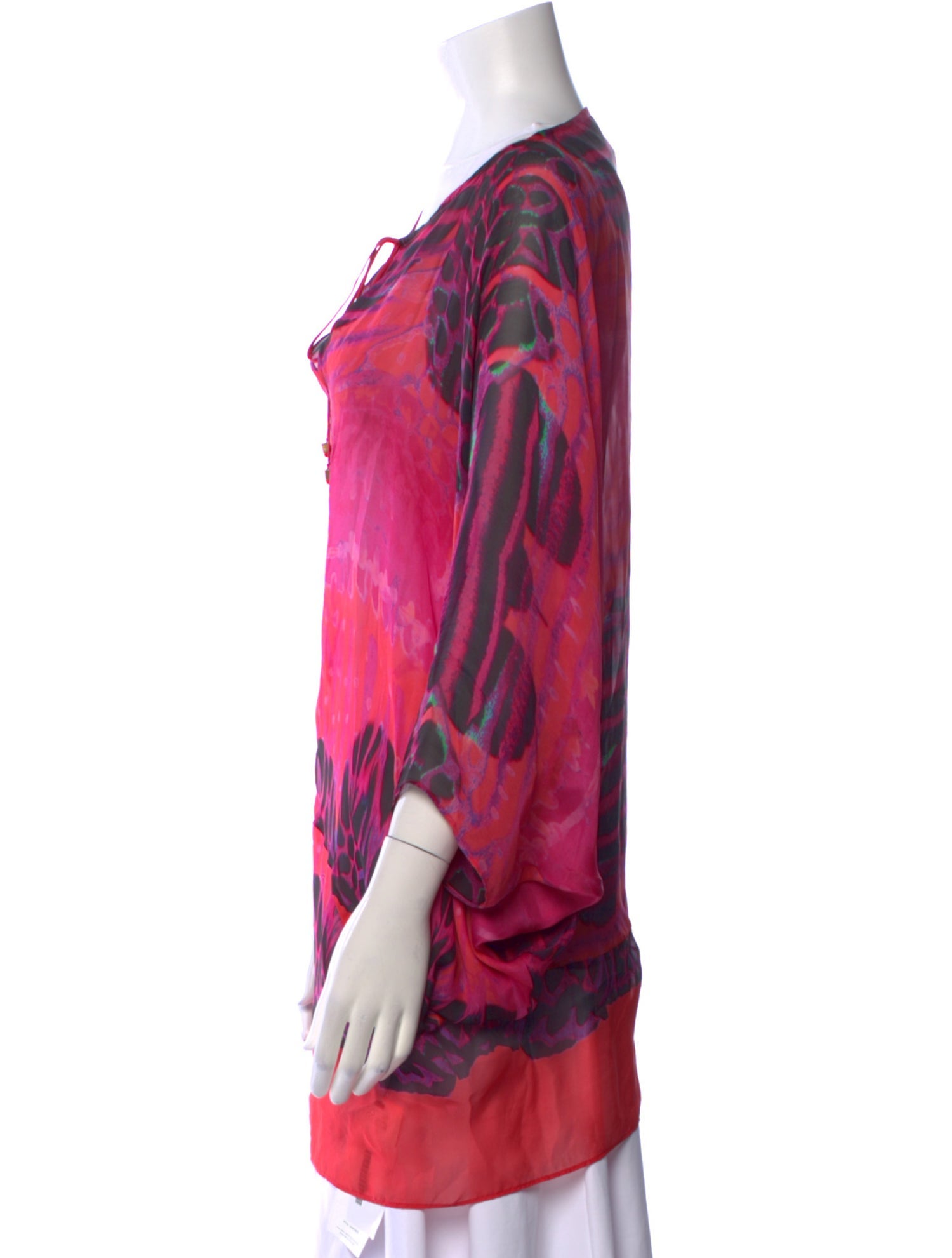 Roberto Cavalli Silk Tie-Dye Print Tunic