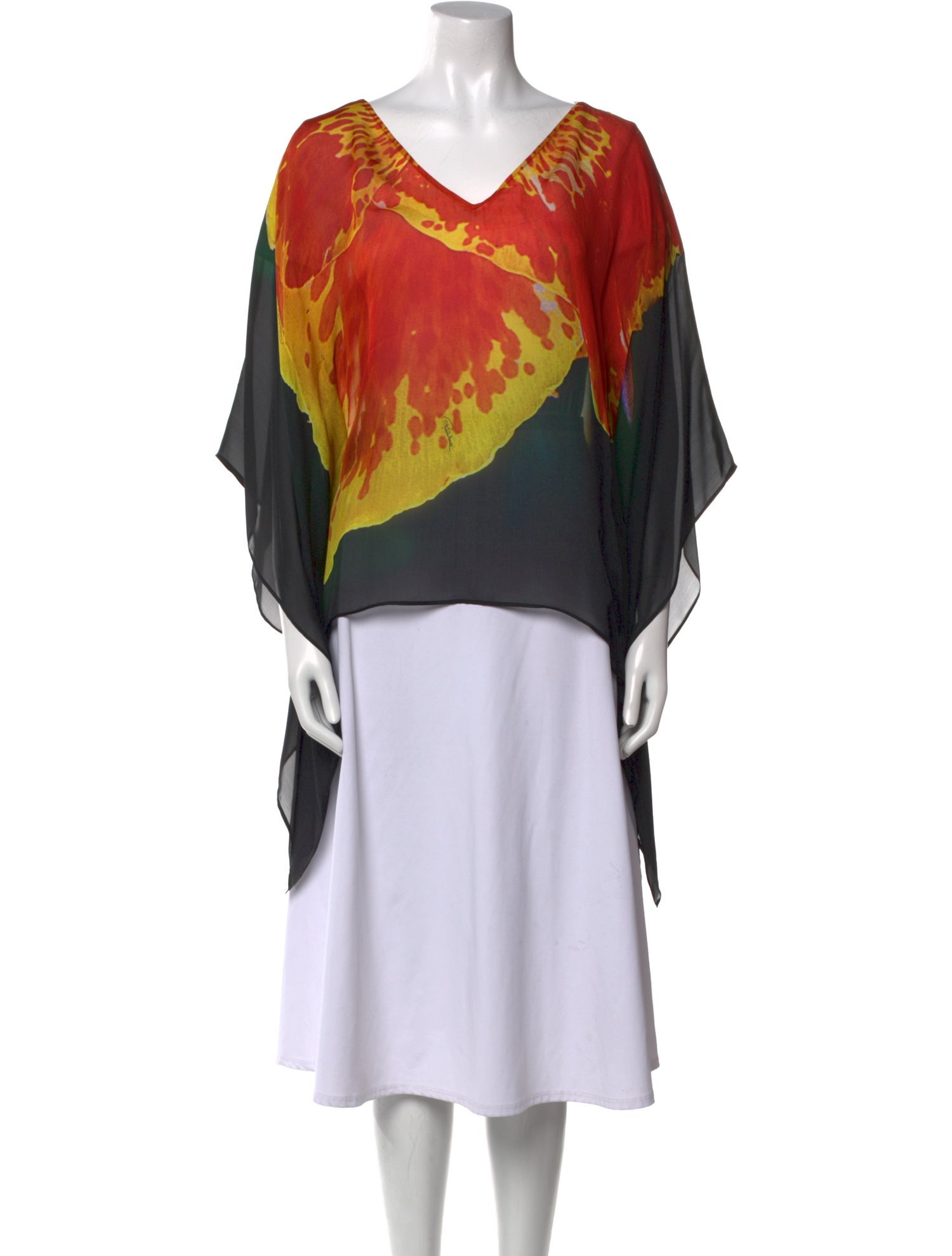 Roberto Cavalli Silk Tie-Dye Print Tunic