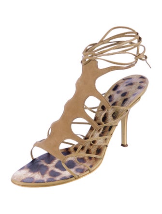 Roberto Cavalli Suede Gladiator Sandals