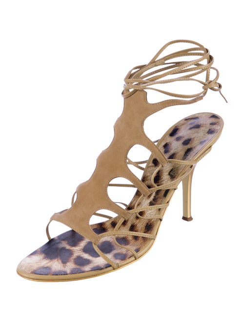 Roberto Cavalli Suede Gladiator Sandals