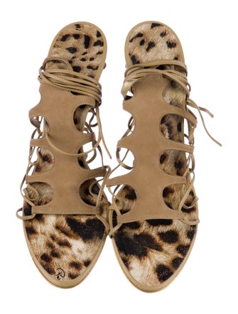Roberto Cavalli Suede Gladiator Sandals