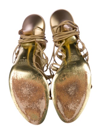 Roberto Cavalli Suede Gladiator Sandals