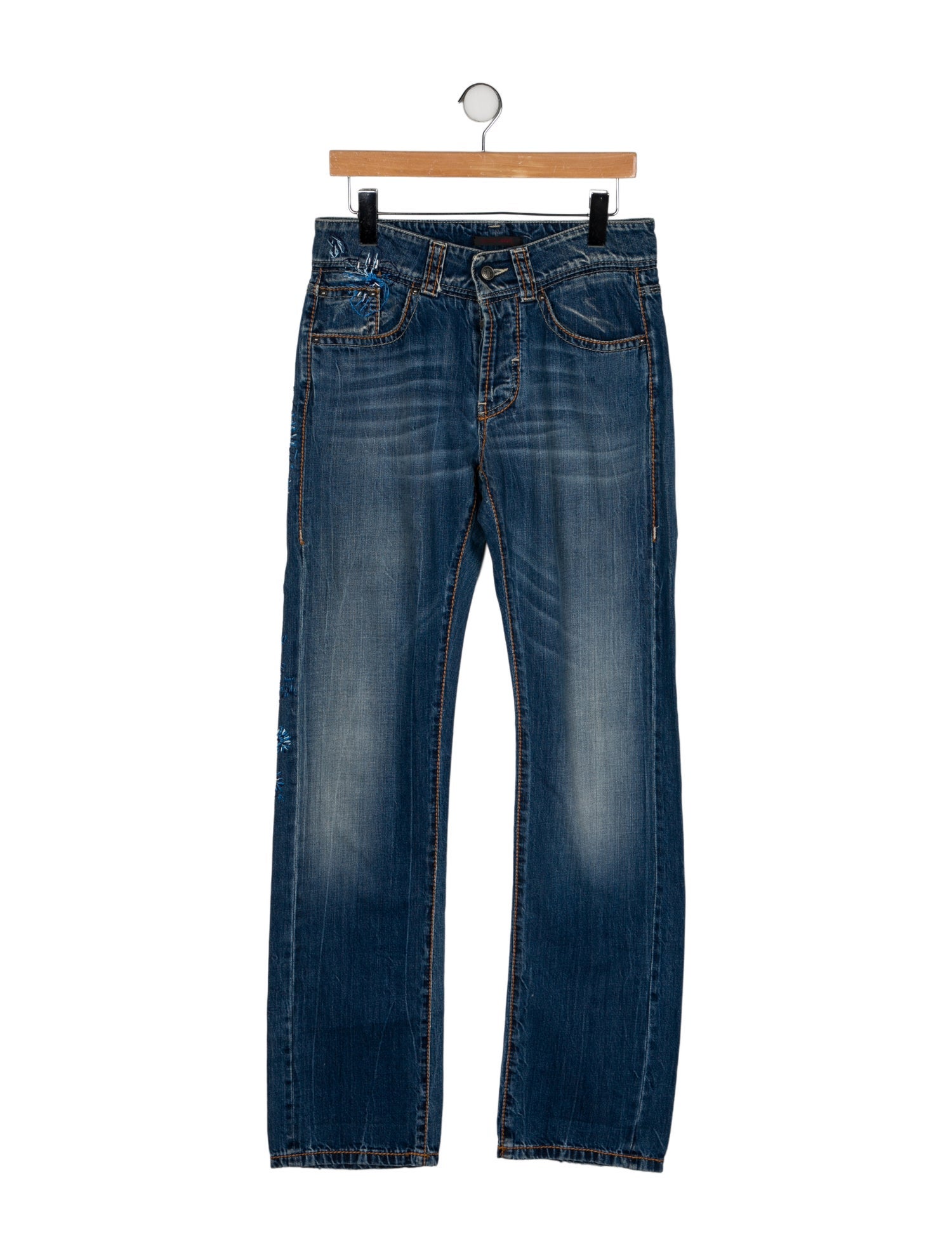 Roberto Cavalli Mid-Rise Straight Leg Jeans