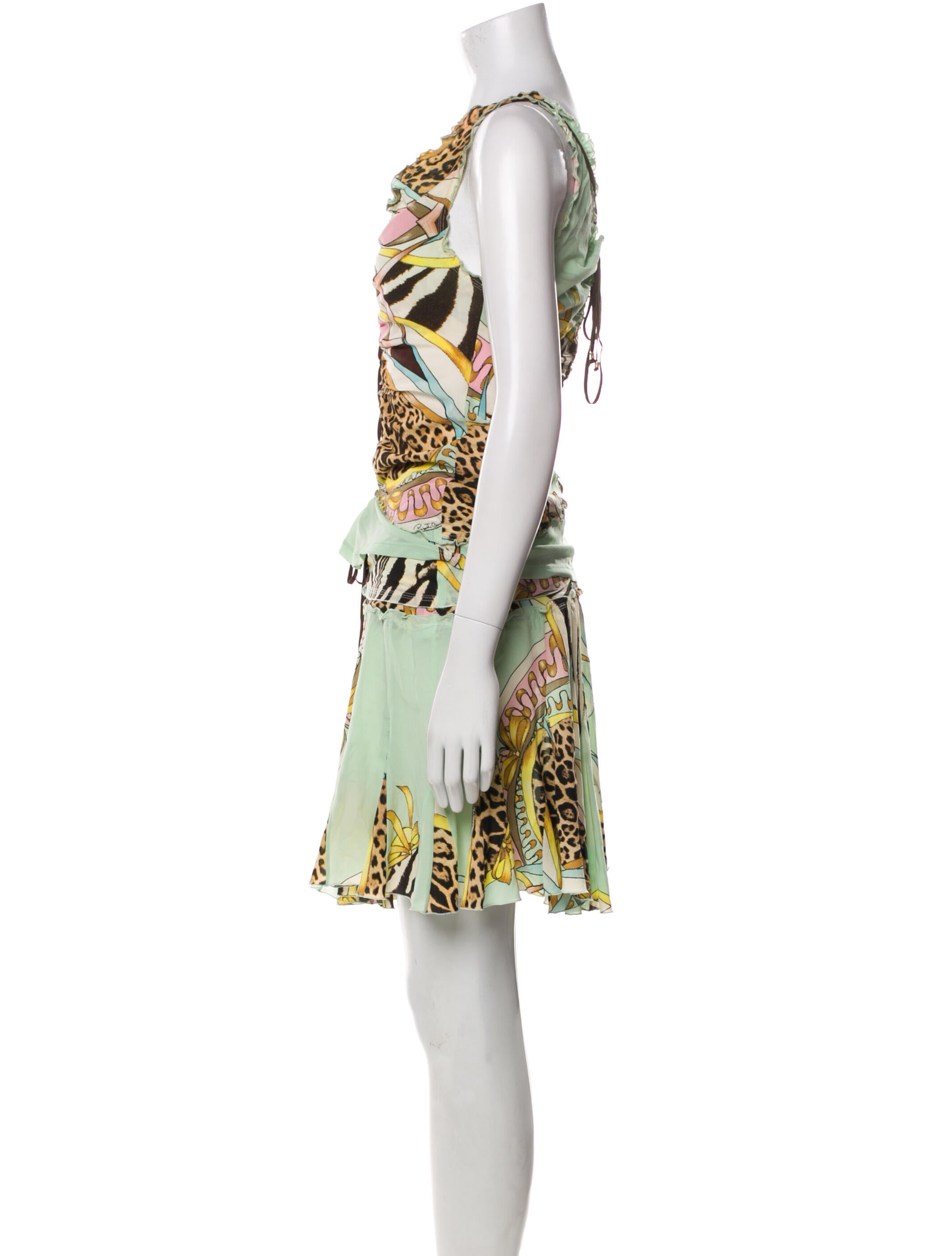 Roberto Cavalli Vintage 2004 Skirt Set