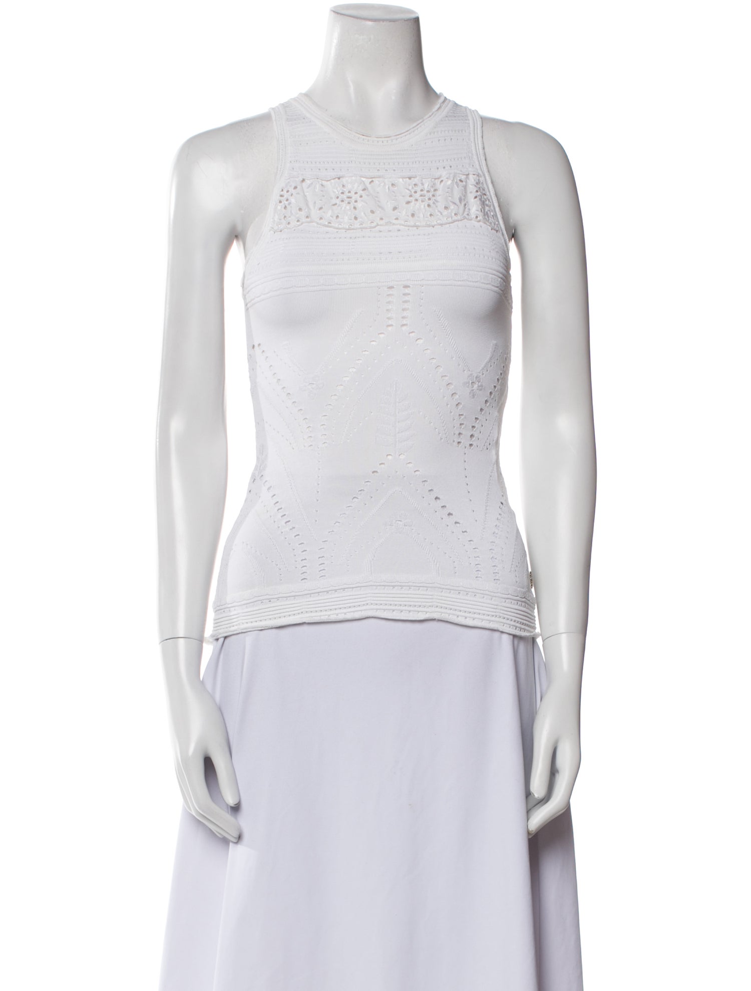 Roberto Cavalli Crew Neck Sleeveless Top