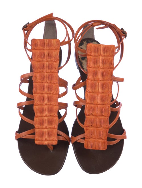 Roberto Cavalli Leather Gladiator Sandals