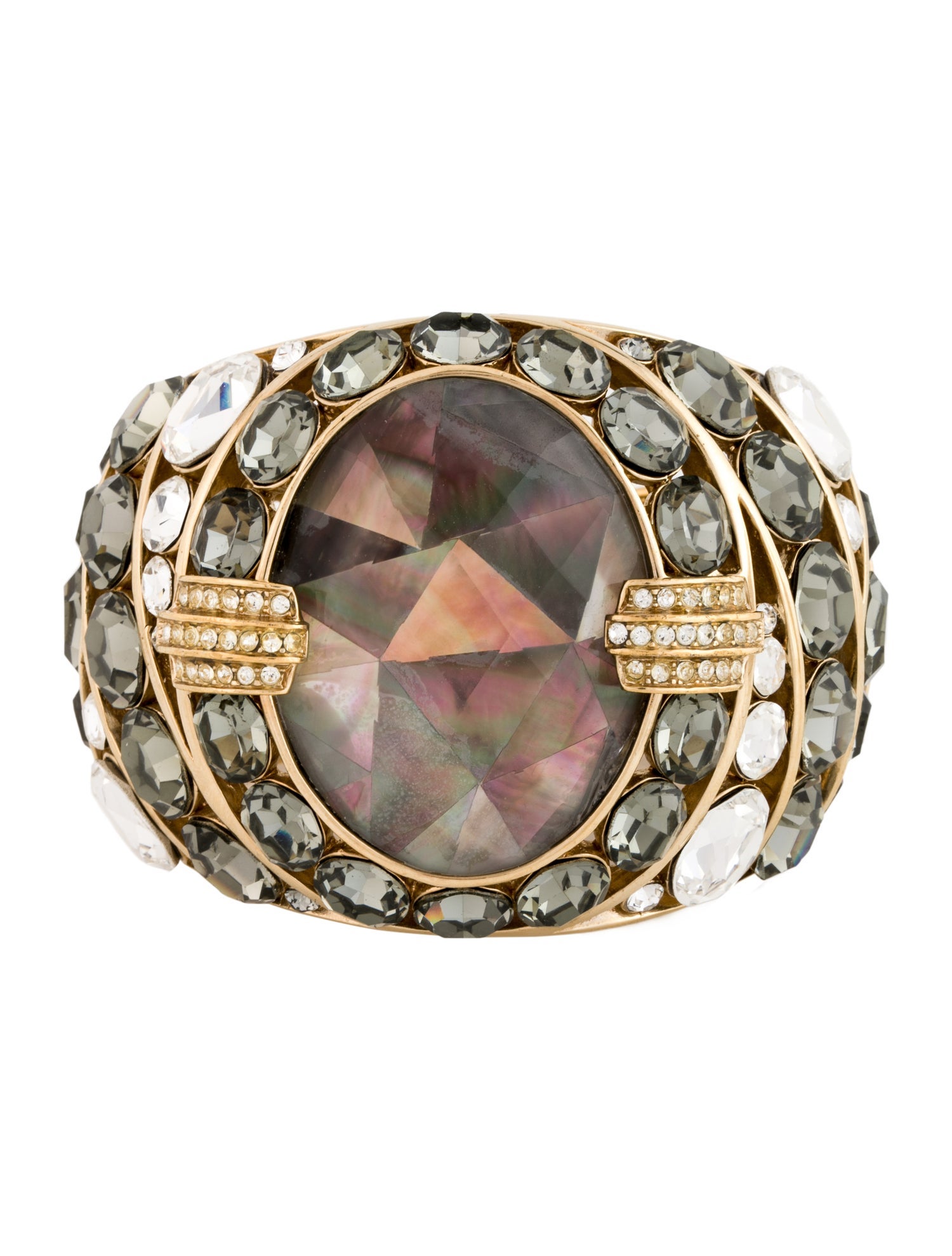 Roberto Cavalli Crystal & Resin Bangle Bracelet