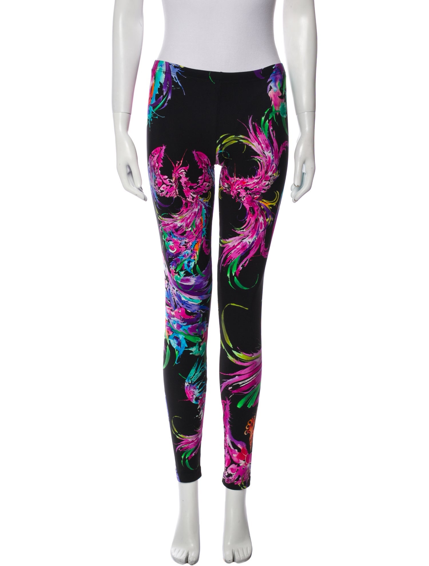 Roberto Cavalli Floral Print Skinny Leg Pants