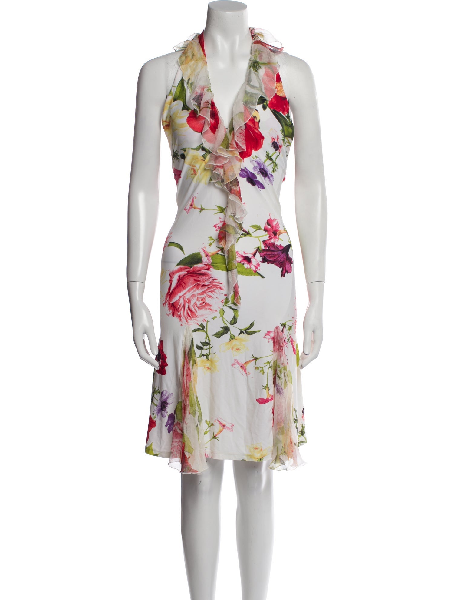Roberto Cavalli Floral Print Mini Dress