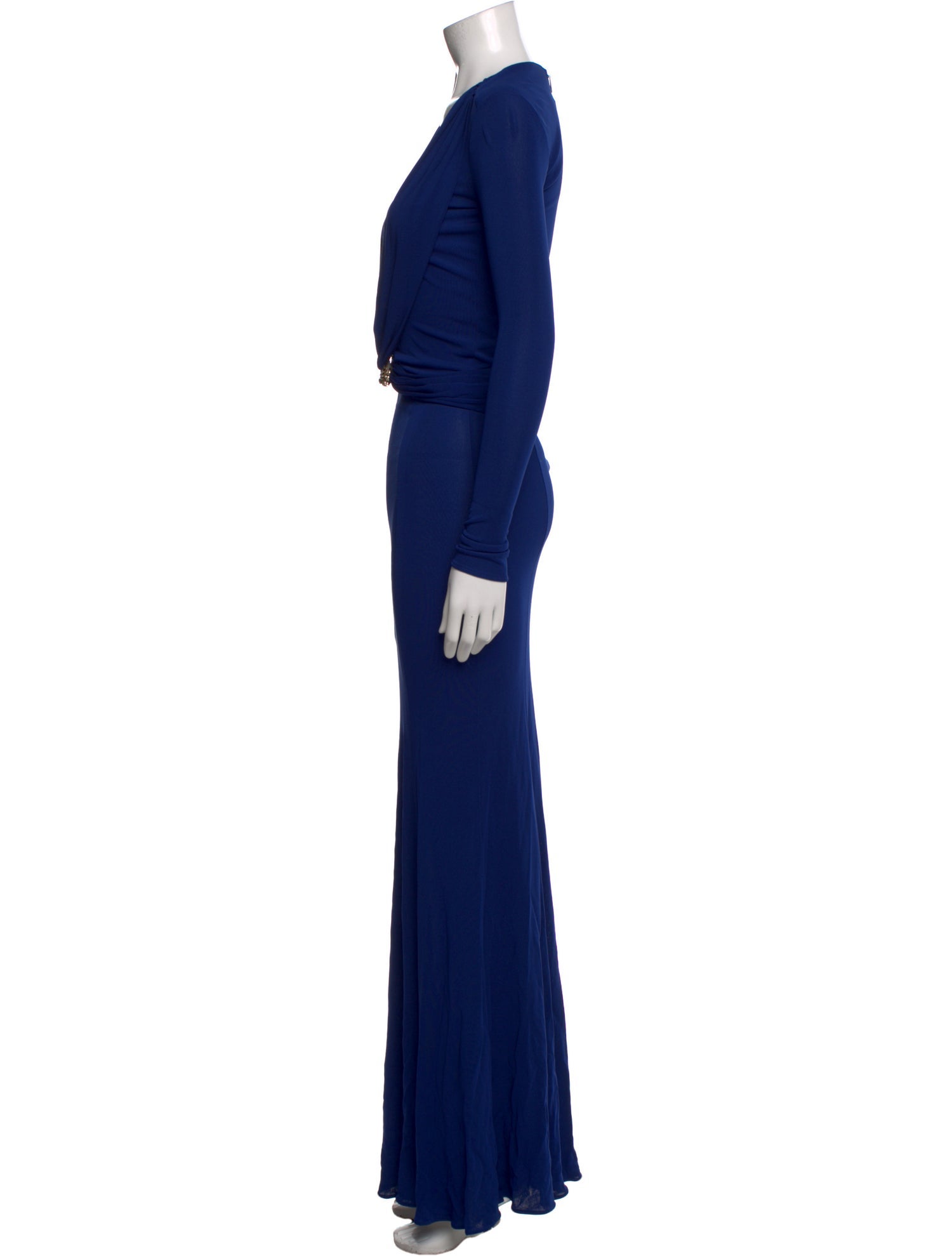 Roberto Cavalli V-Neck Long Dress